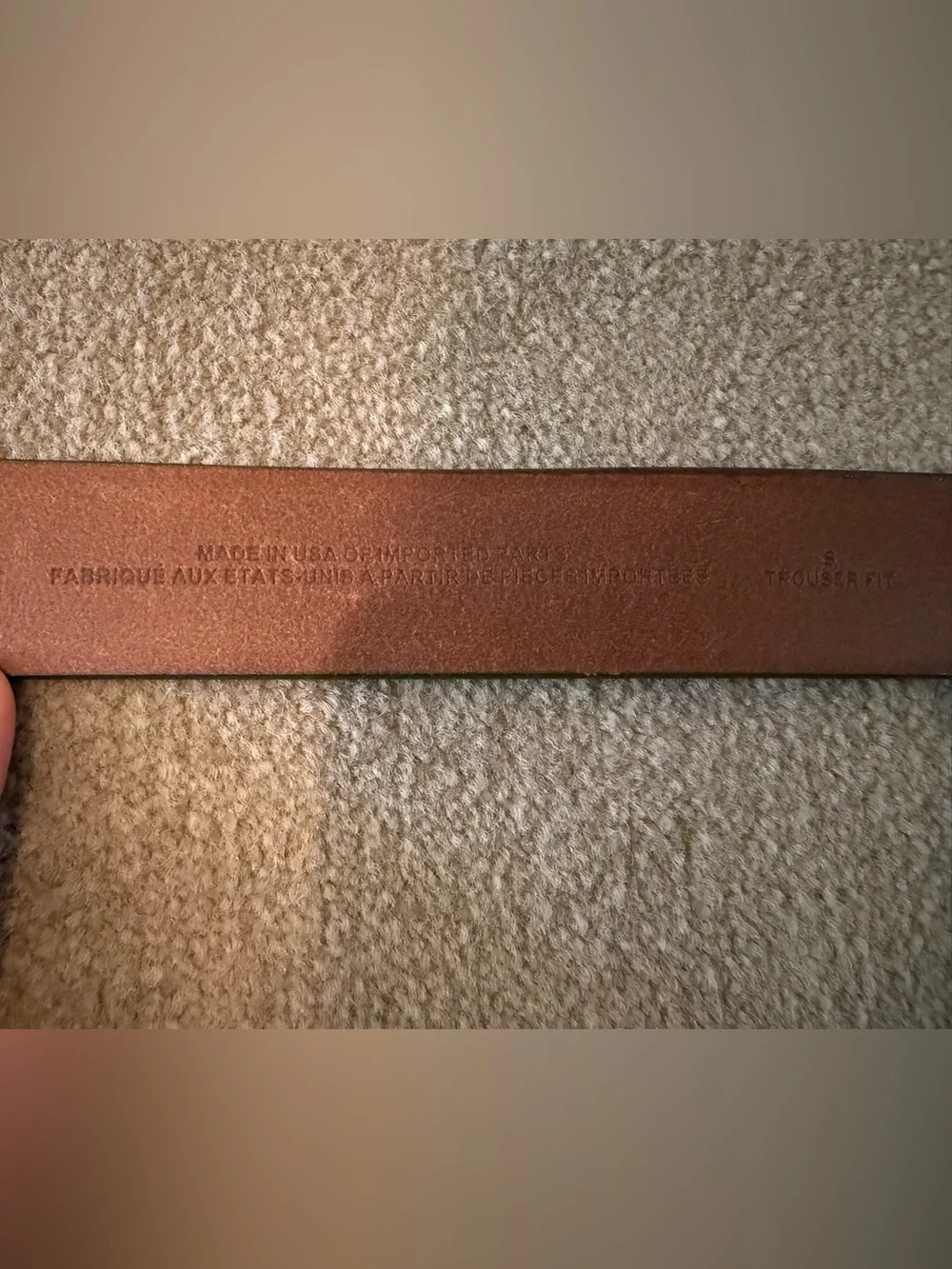 Treasure & Bond Tan Leather Belt with Gold Oval Buckle